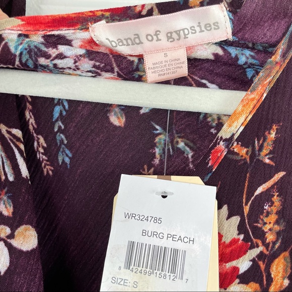 BAND OF GYPSIES  Boho Bohemian Floral Crop Top B19 - Picture 9 of 9